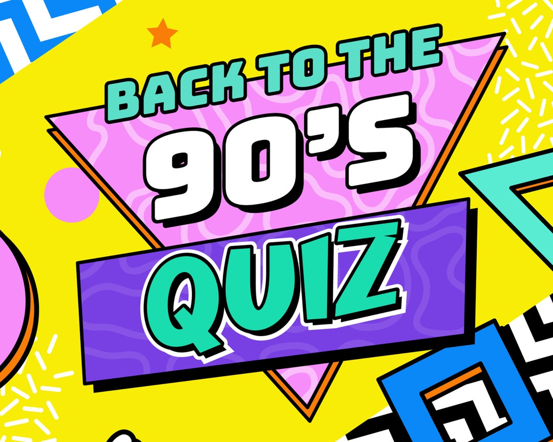 Back to the 90's Quiz | Party Game | 90s Game | 1990 Party Games | 1990 ...