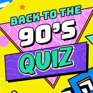 Back to the 90&#39;s Quiz | Party Game | 90s Game | 1990 Party Games | 1990 Trivia Game | 1990 Quiz | PowerPoint Game | PC & Mac