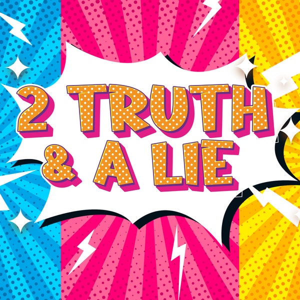 2 Truth and a Lie | PowerPoint Game | Pub Quiz | Party Game | Family Game | Virtual Quiz Night | Game Night | Trivia Quiz | Mac & PC