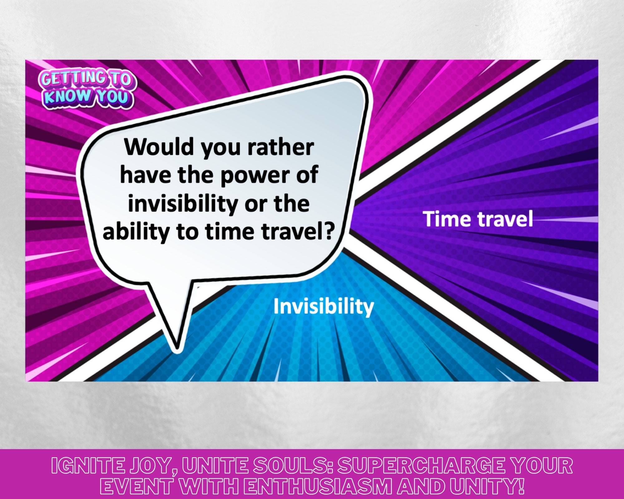 Getting to Know You - an EASY ICEBREAKER! Team-building | Virtual Event ...