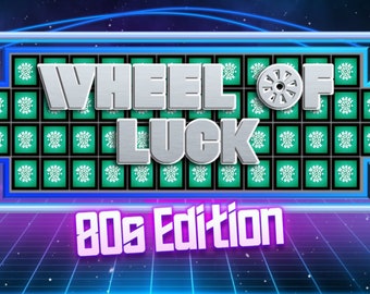 80s Wheel of Luck | Spin the Wheel Game | Spinning Wheel l Zoom PowerPoint Game | Ice Breaker Games for Team Building l PC & Mac