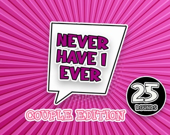 Never Have I Ever Couple| PowerPoint Party Game | Virtual Drinking Game | Zoom Game | Virtual Family Game | Games for Adults | Drink If Game