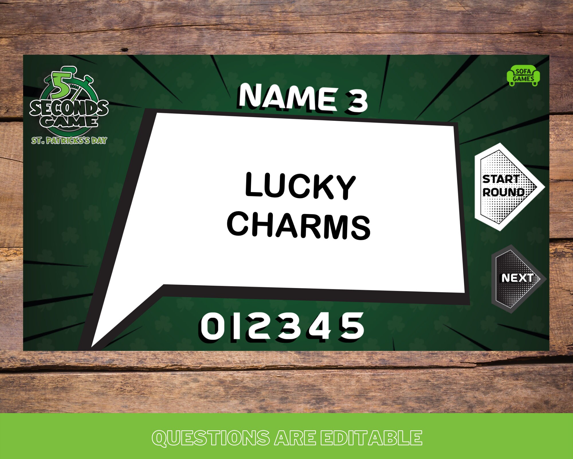 5 Seconds Game | St. Patrick’s Day | 5 Second Rule Game | Powerpoint ...