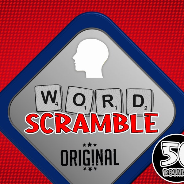 Word Scramble ORIGINAL | Jeu de pêle-mêle d'anagrammes | Jeu PowerPoint | Jeu de société | Jeu de fête de famille | Jeux pour enfants | Mac et PC