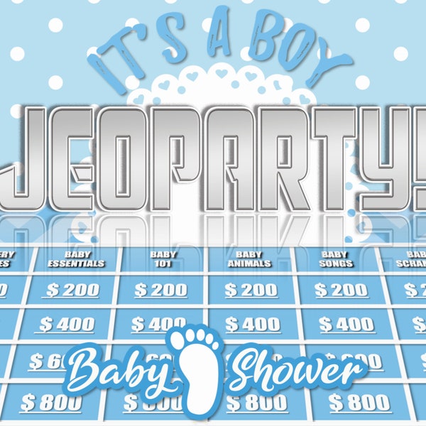 Baby Shower Jeopardy Etsy