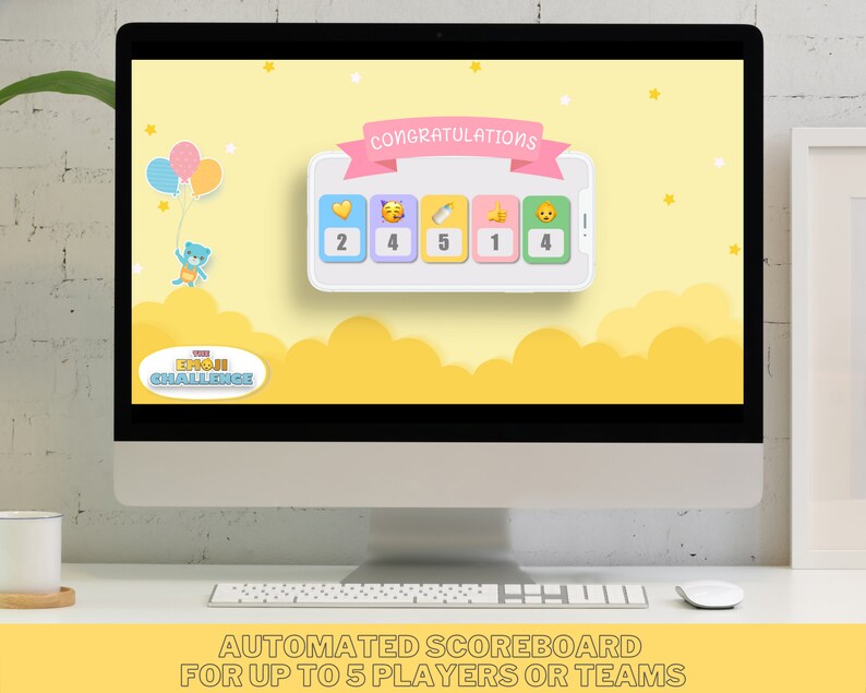 Emoji Challenge BABY SHOWER Party Game Baby Shower Quiz PowerPoint Game Zoom Party Family Party Trivia Mac & PC image 8