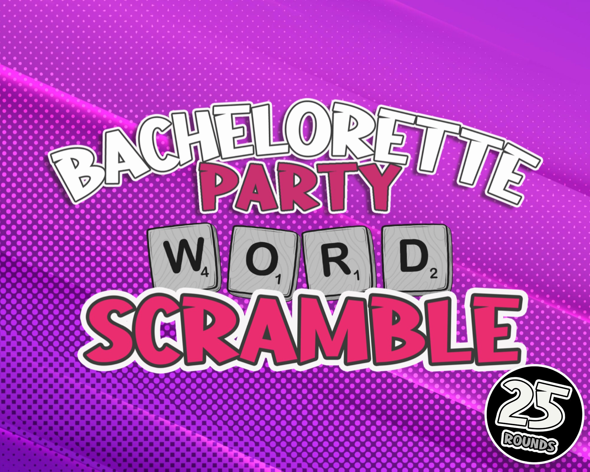 Word Scramble Anagram Jumble Game Bachelorette Hen Party - Etsy