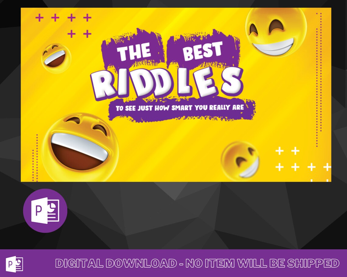 The Best Riddles Riddles and Brain Teaser Powerpoint Game Game for Zoom