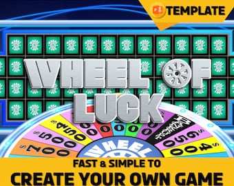 Wheel of Luck TEMPLATE | Spin the Wheel Game | Spinning Wheel l PowerPoint Games for Zoom | Customizable PowerPoint  | Family Reunion Game