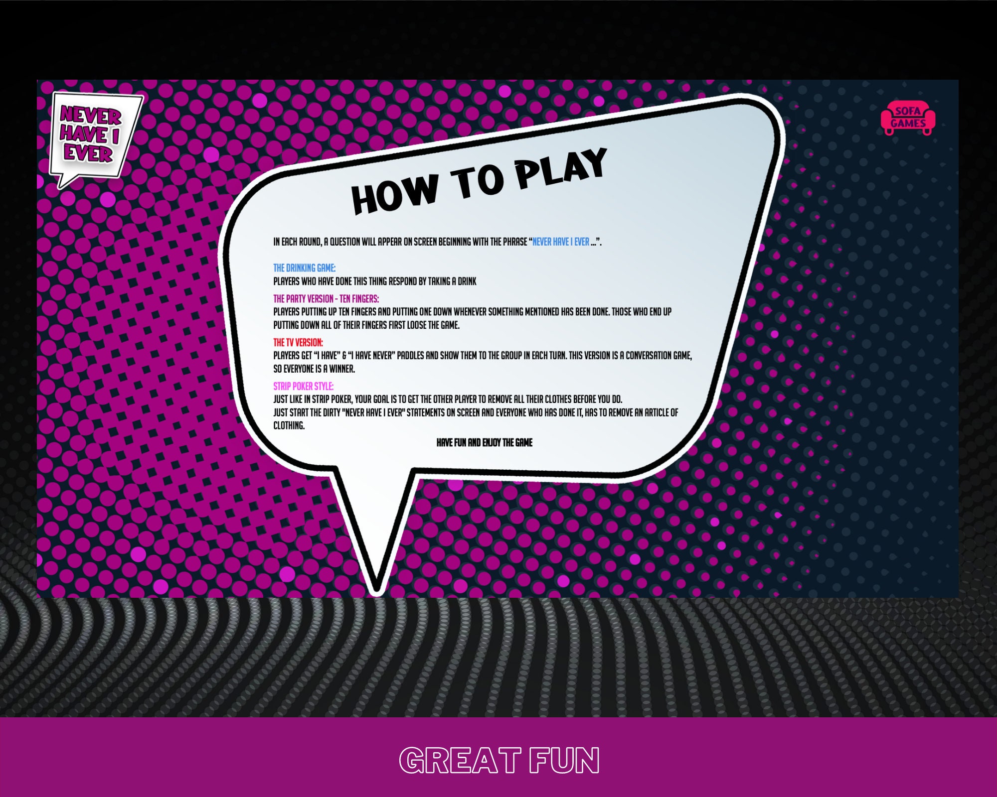 Never Have I Ever DIRTY | Powerpoint Party Game | Virtual Drinking Game