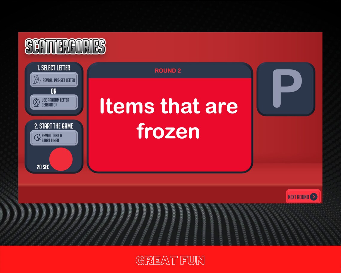 scattergories computer game