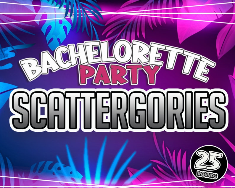 Scattergories Bachelorette Game Hen Party Game PowerPoint Game Party Game Adult Party Game Lockdown Game Mac & PC image 1