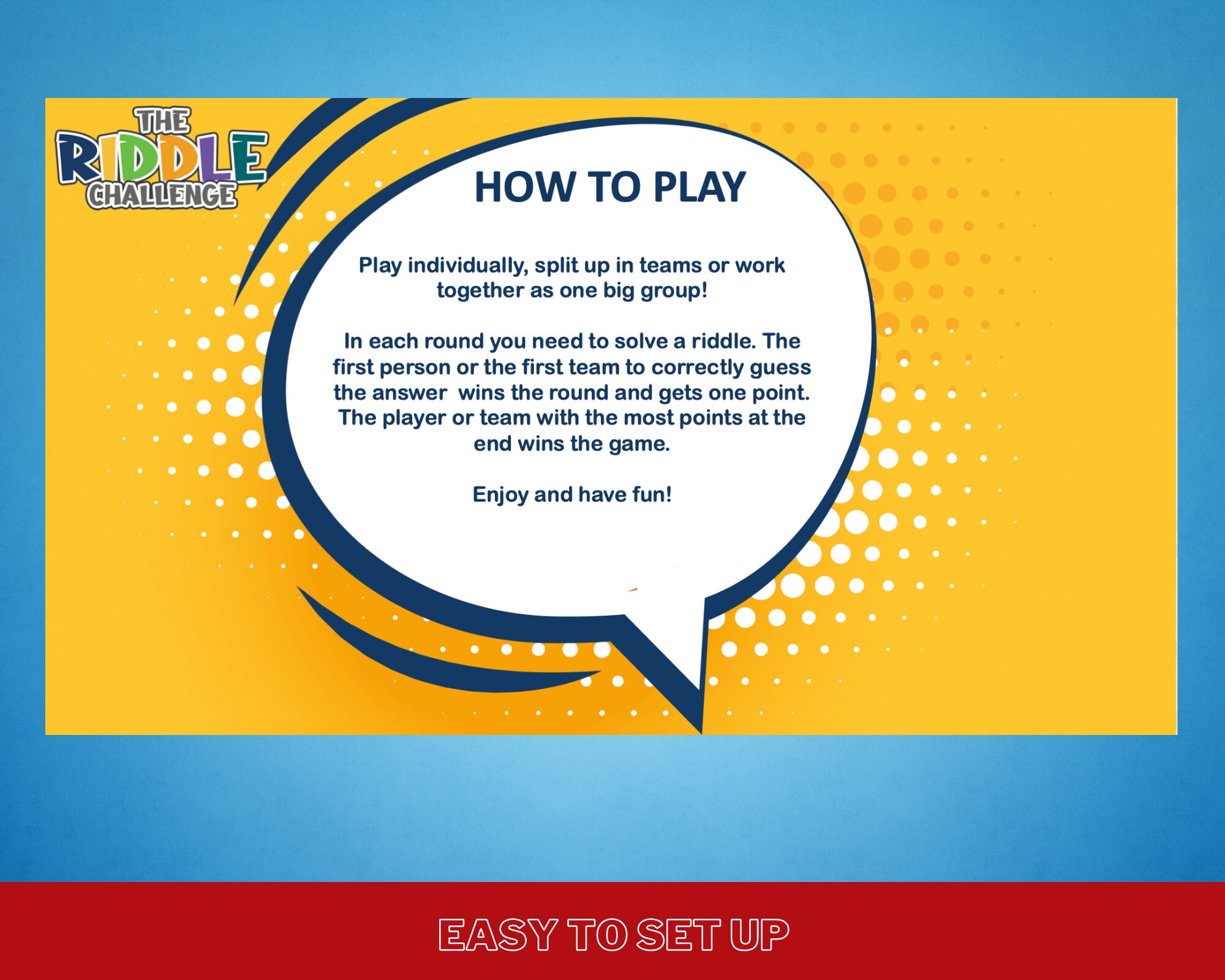 Riddle Quiz 30 Riddles and Brain Teaser Powerpoint Game - Etsy