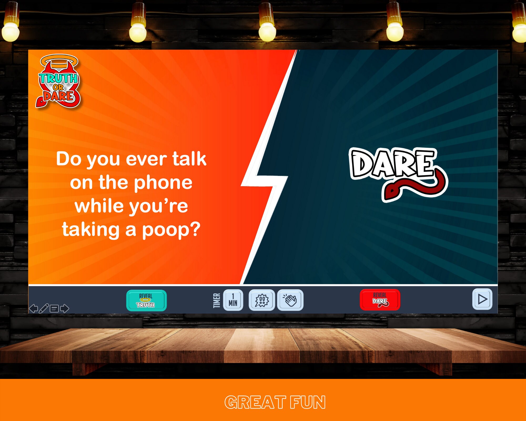 Truth or Dare Drinking Game Virtual Party Game Virtual Drink If Games