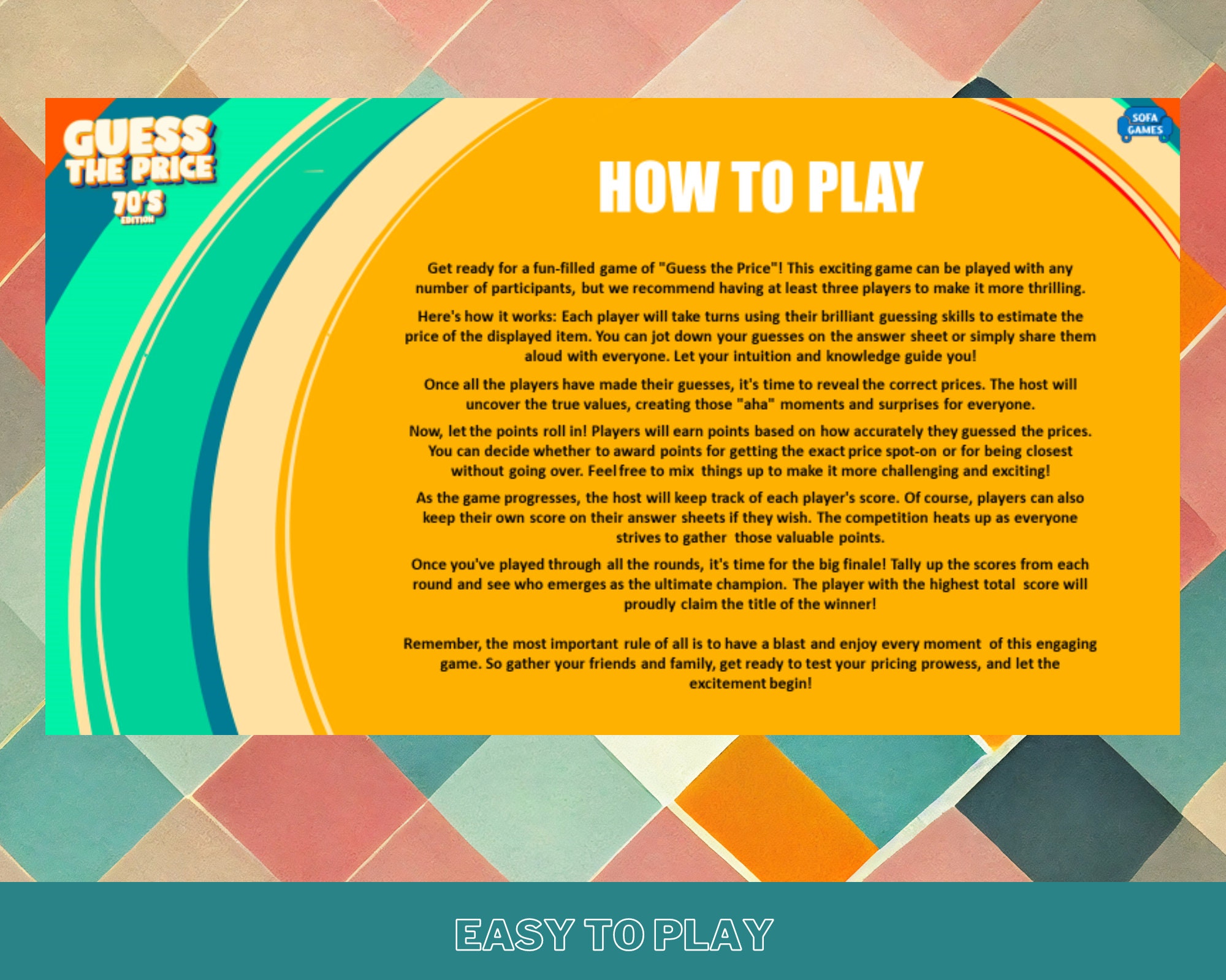 Guess the Price 70s Edition | Powerpoint Party Game | the Price is ...