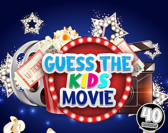 Indovina il film per bambini / Gioco di PowerPoint / Gioco per feste in famiglia / Gioco per feste per bambini / Mac e PC