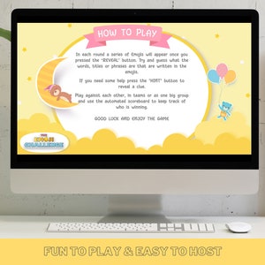 Emoji Challenge BABY SHOWER Party Game Baby Shower Quiz PowerPoint Game Zoom Party Family Party Trivia Mac & PC image 7