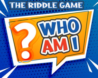 WHO AM I - 30 Riddles and Brain Teaser | PowerPoint Game | Game for Zoom | Party Game | Game Night | Customizable Template | Mac & PC