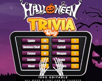 HALLOWEEN Trivia Quiz | Halloween Quiz | Party Game | Games for Halloween | Games for Zoom | PC & Mac