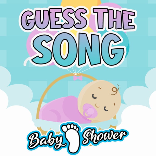 Raad het liedje BABY SHOWER | PowerPoint-spel | Muziekquiz | Songtekstspel voor babyshower | Titels van nummers | Raad de melodie | Mac en pc