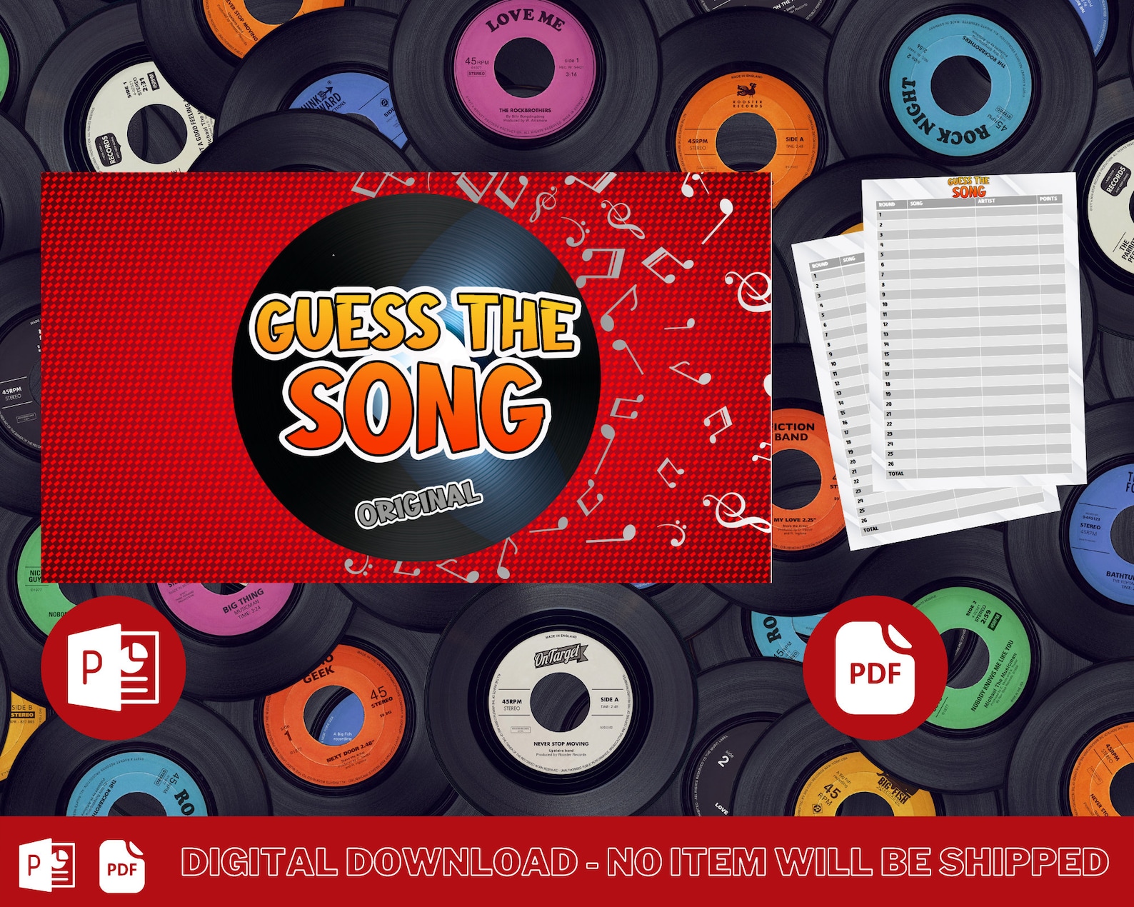 Guess the Song ORIGINAL Powerpoint Game Music Quiz Lyrics Game Song Titles Guess the Tune