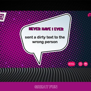 Never Have I Ever DIRTY Powerpoint Party Game Virtual Drinking Game Virtual Hen Do / Bachelorette Game Zoom Game Games for Adults image 7