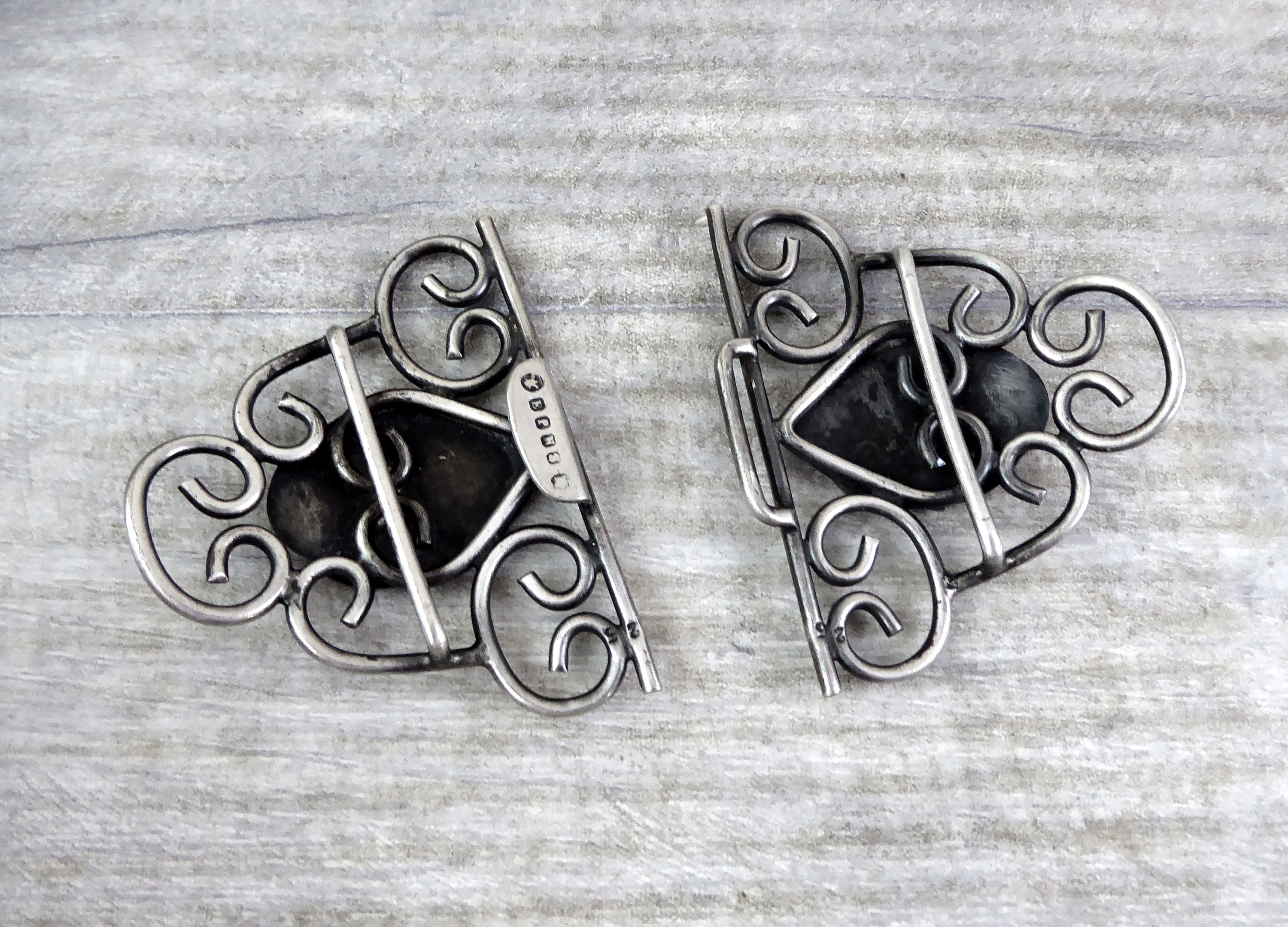 Antique Edwardian Ornate EPNS Nurses Belt Buckle / Diolot 