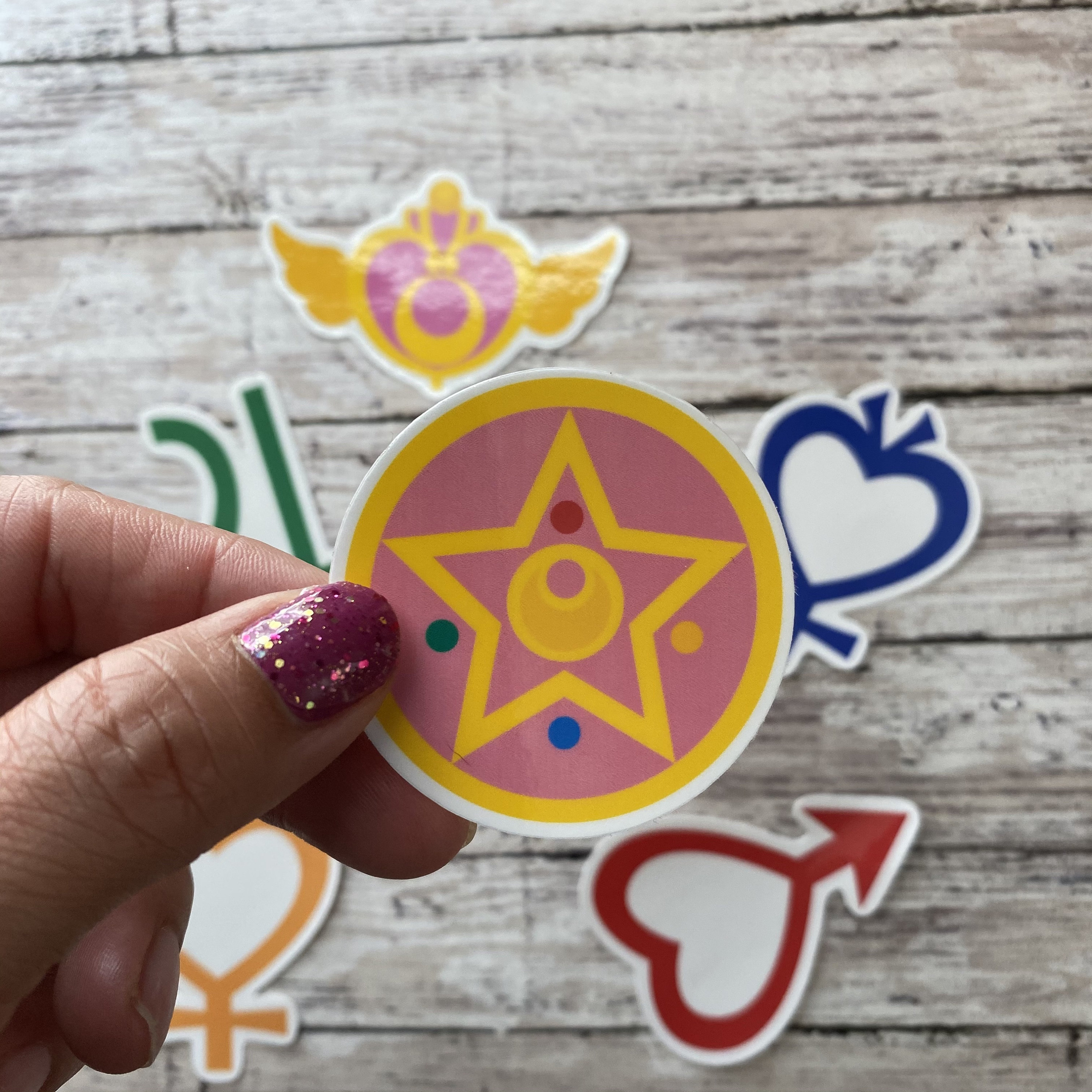 Sailormoon Sailor Scout Symbols Stickers Etsy