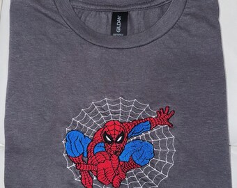 Camiseta infantil bordada de Spider-Man