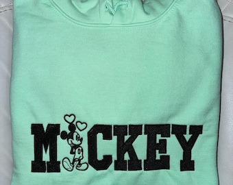 Sudadera con capucha bordada de Mickey