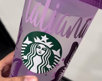 Taza Starbucks con forma de mariposa