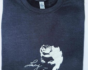 Lucille Ball - Jersey de cuello redondo bordado