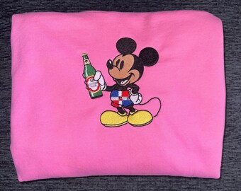 Sudadera con capucha bordada de Mickey Mouse dominicano