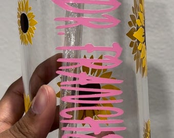 Copa de cristal con forma de girasol