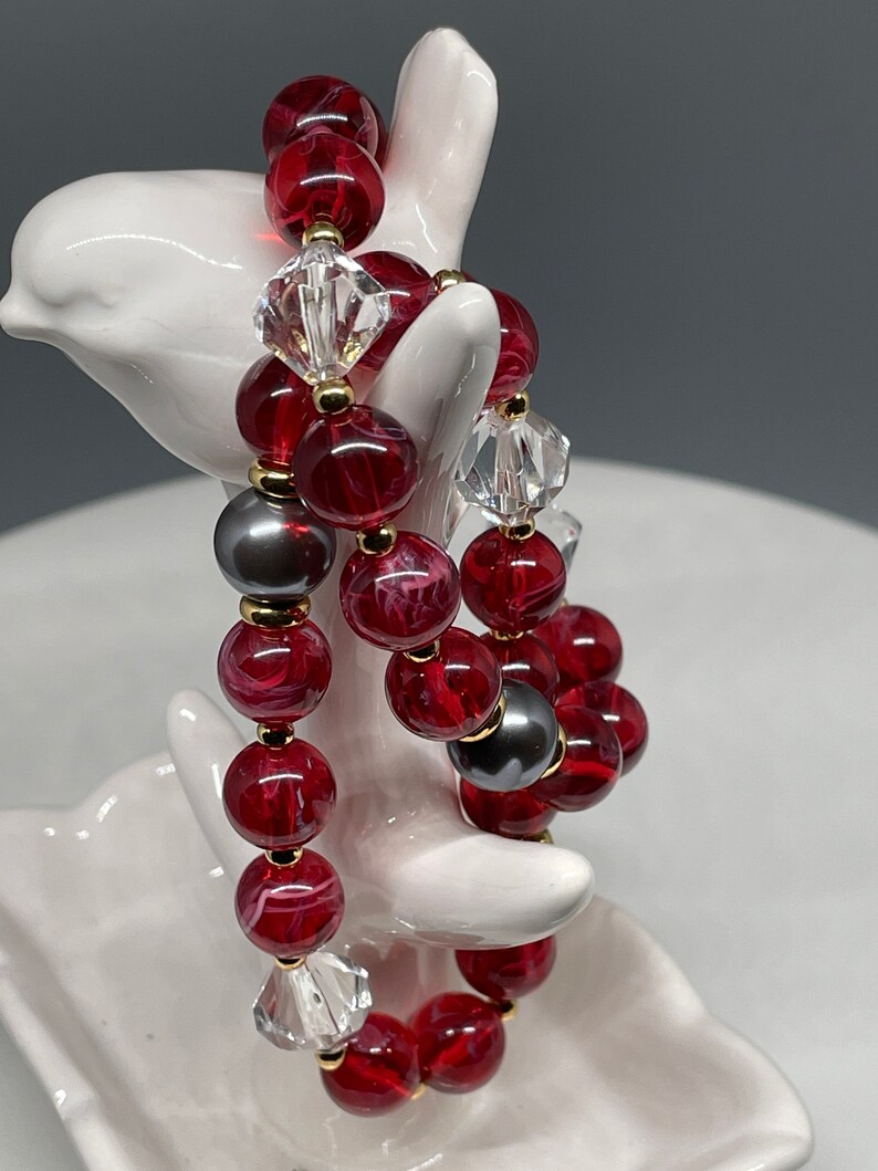 Vintage Joan Rivers Stretchable Bead Bracelets Set of 2