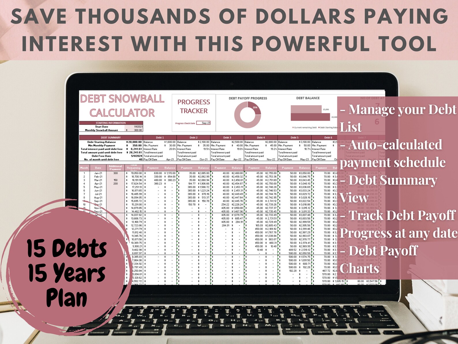 Dave Ramsey Debt Snowball Calculatordebt Tracker Excel Spreadsheet