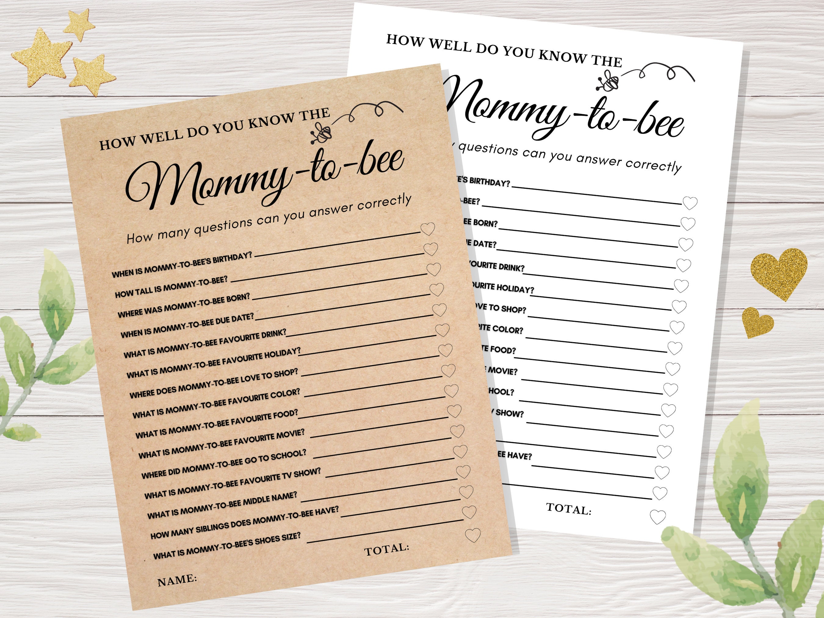 BABY SHOWER Game Game for Mommytobe Printable Baby Shower Etsy