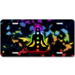 FLOWER Of LIFE orange spiritual vanity license plate aluminum car tag novelty UV protection