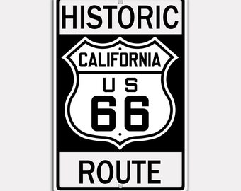 RG Faux Copper 16 x 16 Black Faux Patina Laser Cut 18g Steel Metal Sign Historic US Route 66 USA Made Vintage Retro Garage Art