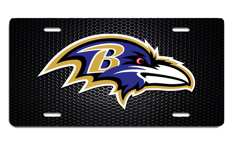 BALTIMORE RAVENS 02 inspired art vanity license plate aluminum car tag novelty UV protection