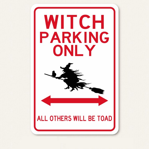 WITCHES PARKING Only Sign Aluminum With or Without Mounting - Etsy