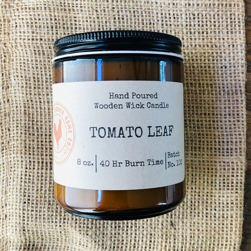Tomato Leaf Scented Soy Candle Fresh off the Vine Garden Etsy