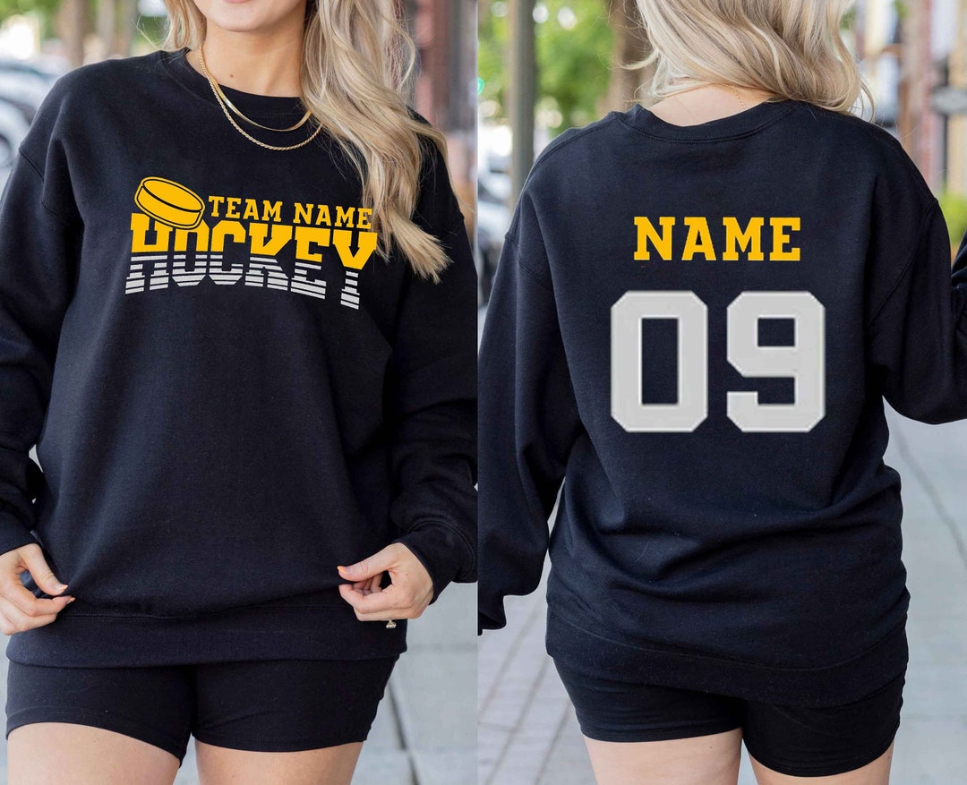 Custom Hockey Hoodie Custom Hockey Name and Number Shirt Etsy