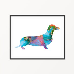 Teckel - impression d&#39;art - impression de chien - impression d&#39;art ou téléchargement - art mural chien art-doberman personnalisé, art mural époxy, téléchargement époxy