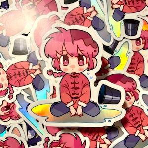 Ranma 1/2 Holographic 3&quot; Vinyl Sticker | Rumiko Takahashi