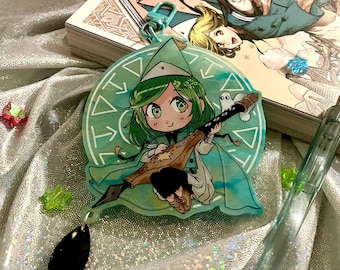 Witch Hat Atelier Coco 3.5" Teal/Gold Acrylic Charm