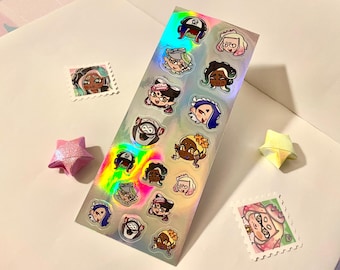 Splatoon Idols Holographic Sticker Sheet | Squid Sisters | Off the Hook | Deep Cut