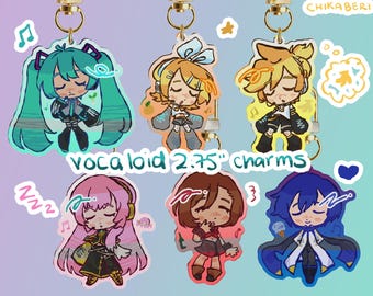 Vocaloid 2.75" Acrylic Charms | Hatsune Miku, Kagamine Rin, Len, Megurine Luka, KAITO, MEIKO