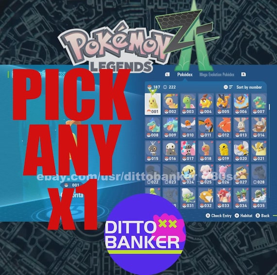Legends Z-A Pick Any X1 SHINY All Pokedex Available FAST Trade | Pokemon  Legends ZA Hyperspace Mega Dimension Dlc - Etsy