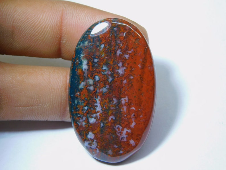 Top Grade Natural Blood Stone Cabochon Amazing Quality Bloodstone Loose Stone 53 Ct #83 Semi Precious Handcraft Gemstone For Jewelry